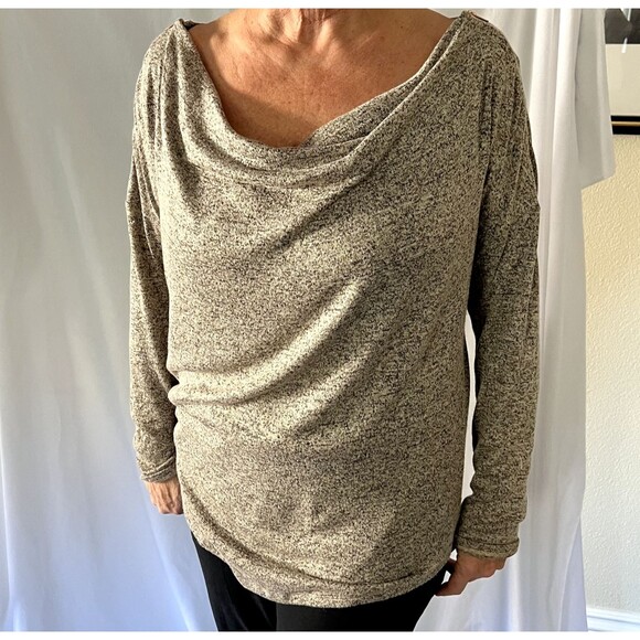 bar III off shoulder cowl neck with zipper feature light sweater large - Picture 1 of 10